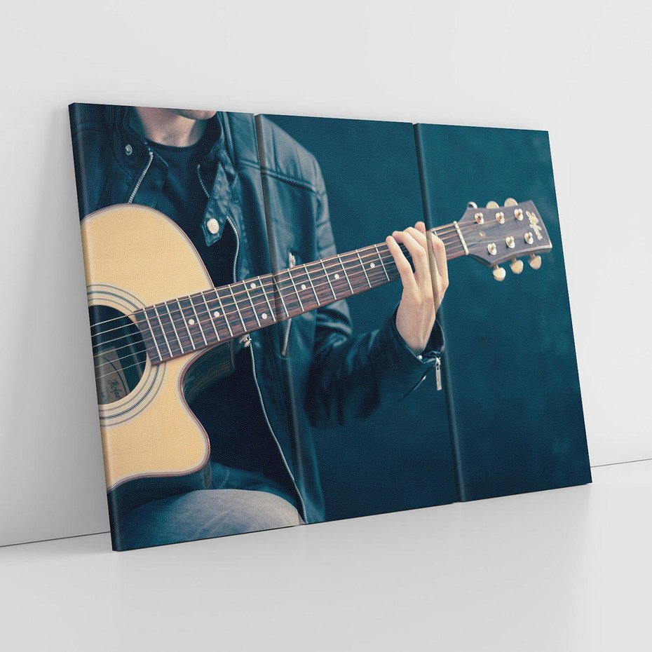 Obraz na płótnie 120x80 - Gitara - Dźwięki Retro - gitara, muzyka