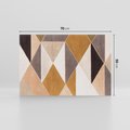 Obraz na płótnie 70x50 - Odblaski niespełnionych marzeń - kompozycja z trójkątów, mix kolorów ziemi
