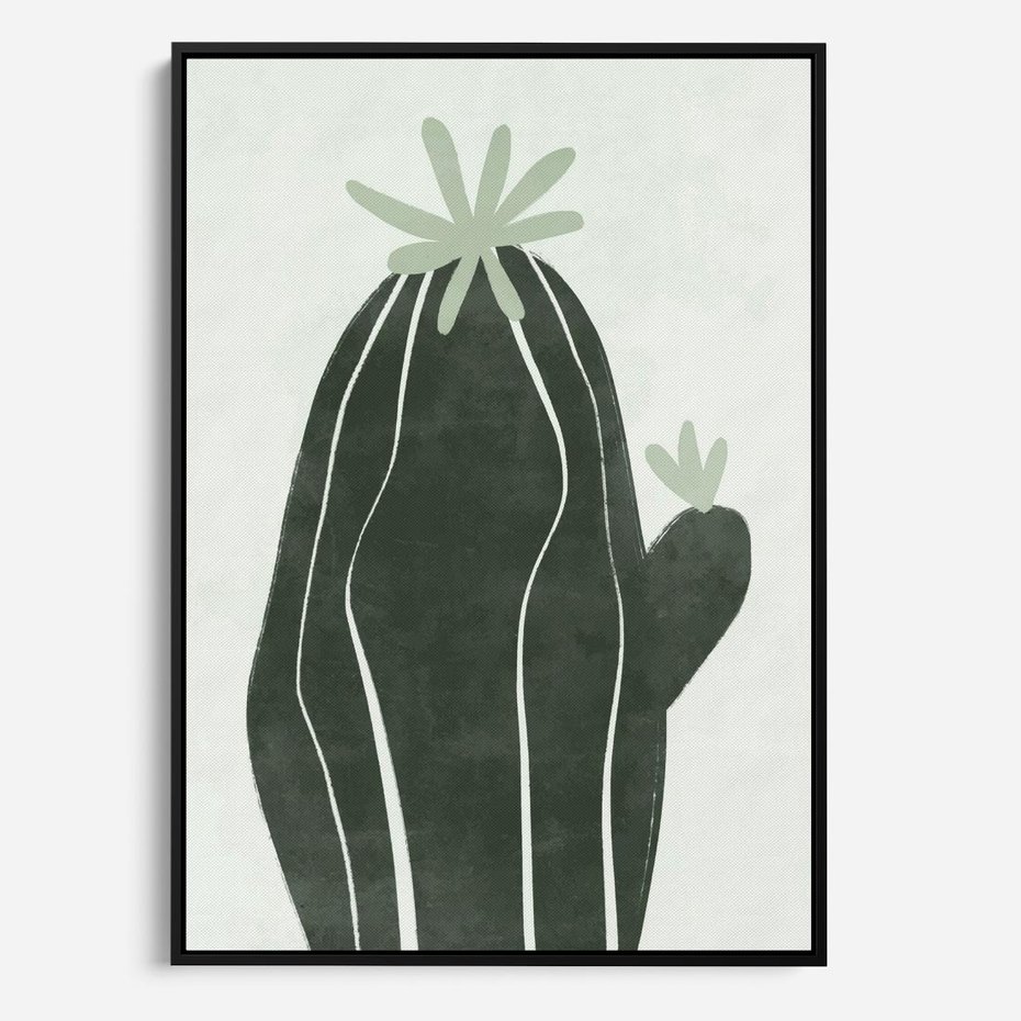 Obraz w ramie 70x100 - Zieleń Inspirującego Życia - zielony plakat, minimalizm - rama czarna