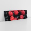 Obraz na płótnie 120x40 - Maliny Soczysta Eksplozja - maliny, owoce