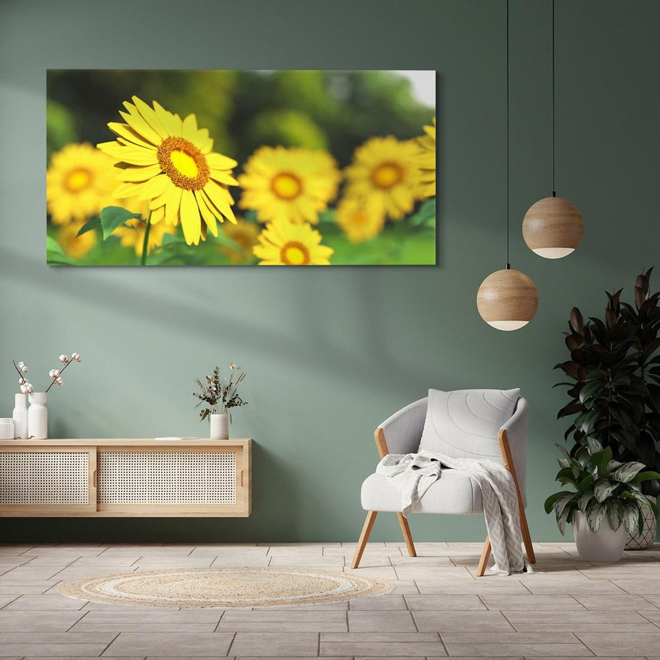 Obraz na płótnie 140x70 - Kwiatowa łąka - kwiaty, łąka