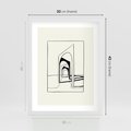 Plakat w ramie 30x40 - Poezja światła i cienia - nowoczesna sztuka, minimalistyczny styl - rama biała