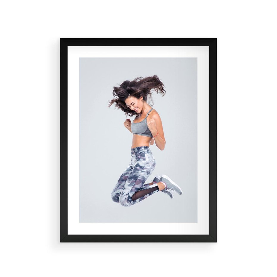 Plakat w ramie 30x40 - Sportowy Ducha: Energia i Siła - fitness, sport - rama czarna