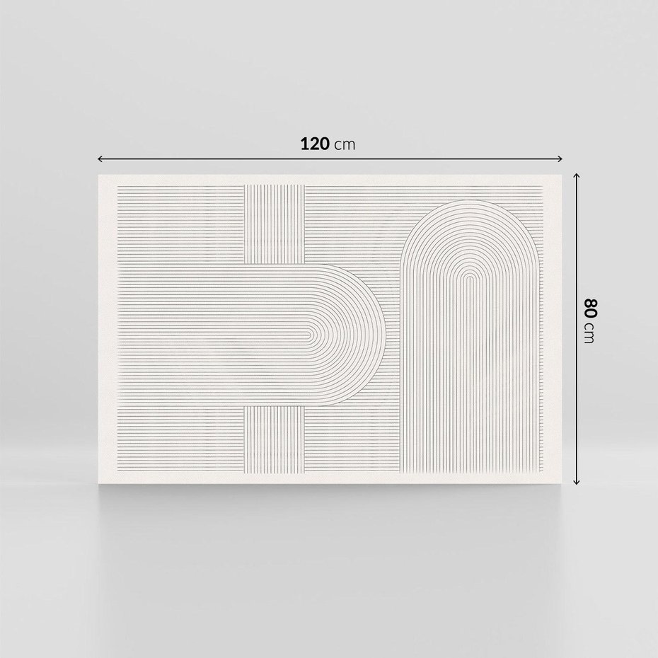 Obraz na płótnie 120x80 - Geometryczna Elegancja Mid Century - mid century, minimalizm
