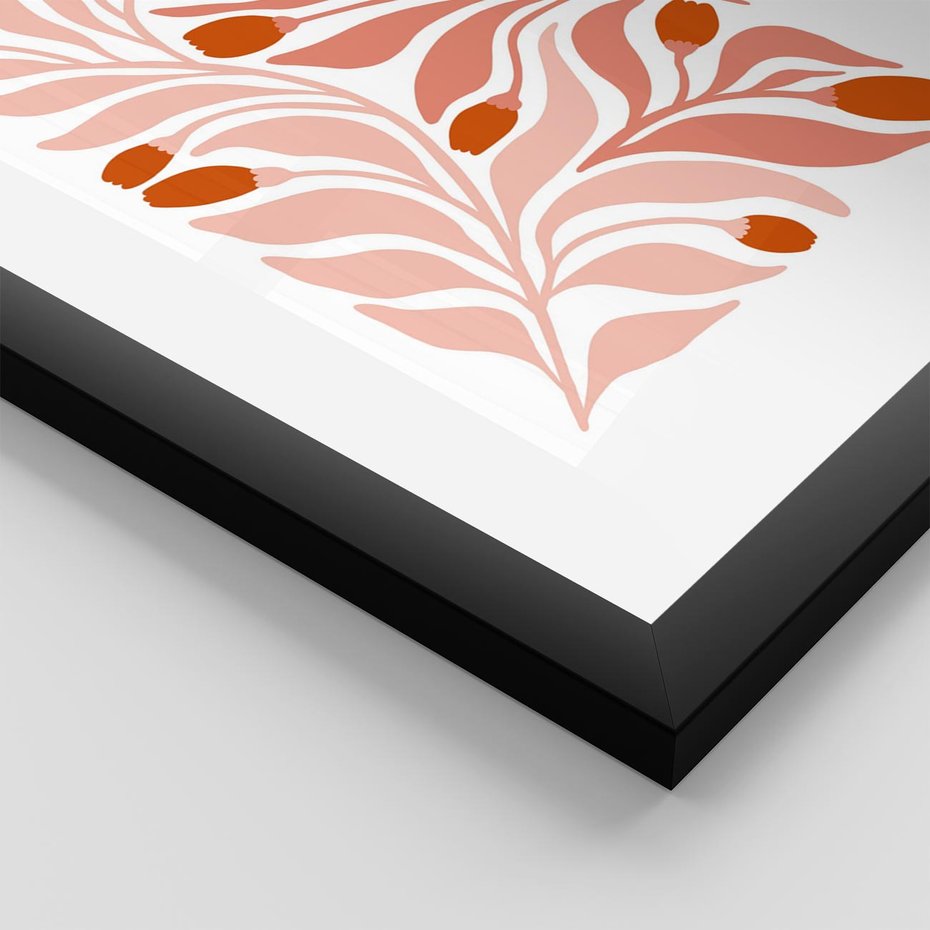 Plakat w ramie 50x70 - Nieskrępowane wyobraźnie kolorów - kwiaty, pastelowe kolory - rama czarna