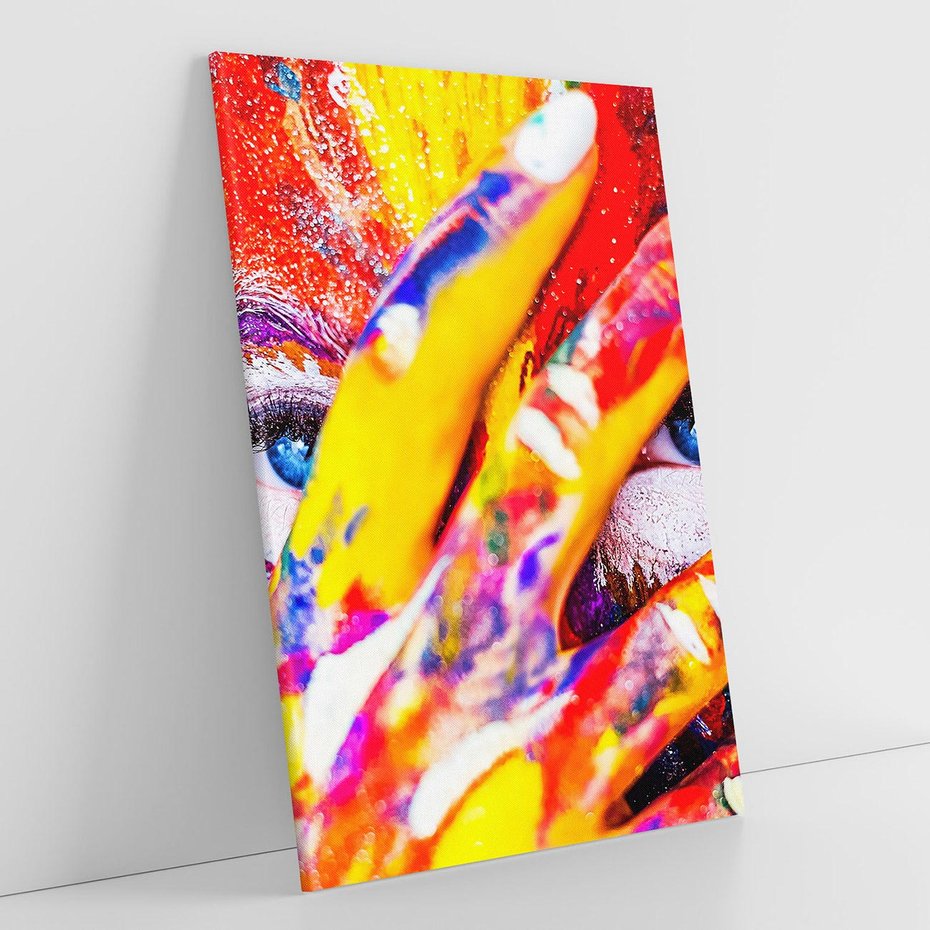 Obraz na płótnie 80x120 - Abstrakcyjna Magia Ciała - Bodypainting - abstrakcja, bodypainting