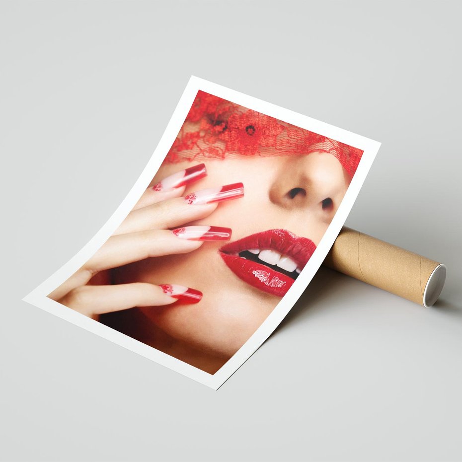 Plakat bez ramy 40x50 - Piękno manicure: kolory i elegancja - paznokcie, manicure
