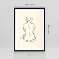 Plakat w ramie 50x70 - Migotliwa Symfonia - kobieta akt, minimalizm - rama czarna