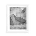 Plakat w ramie 40x50 - Geometryczna harmonia sztuki - geometria, sztuka - rama biała