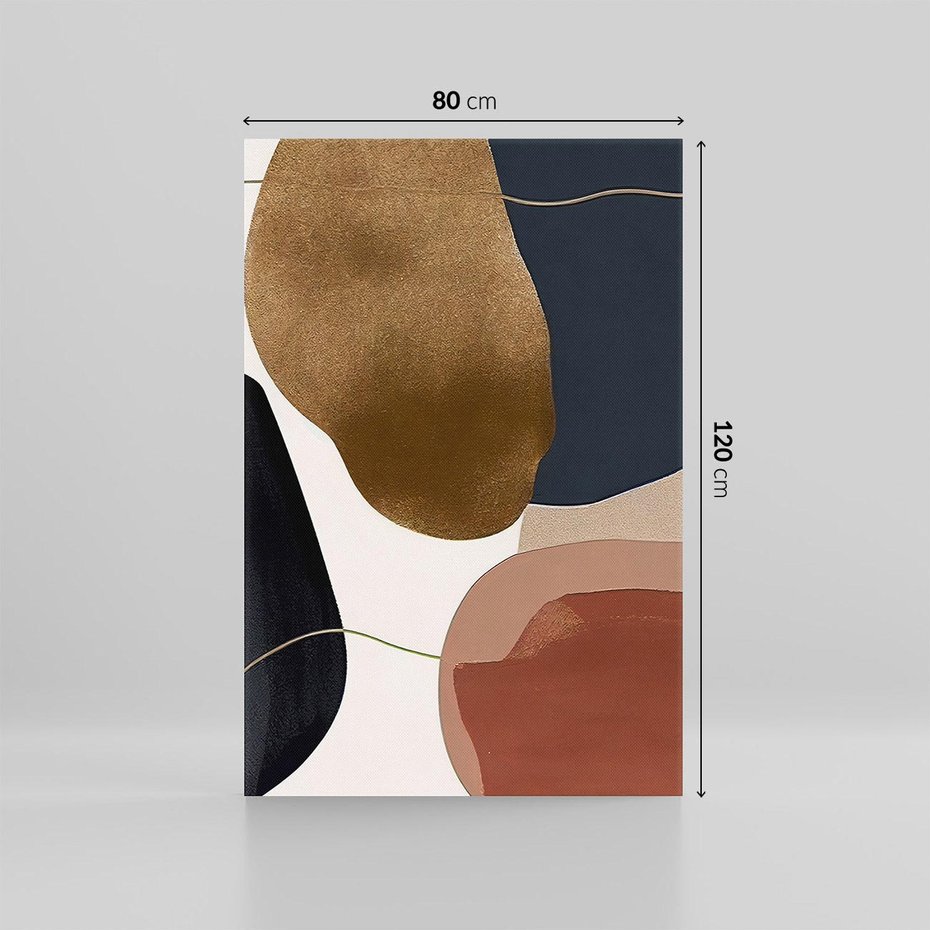 Obraz na płótnie 80x120 - Wibracje uczuć i emocji - nieregularne plamy, czarny