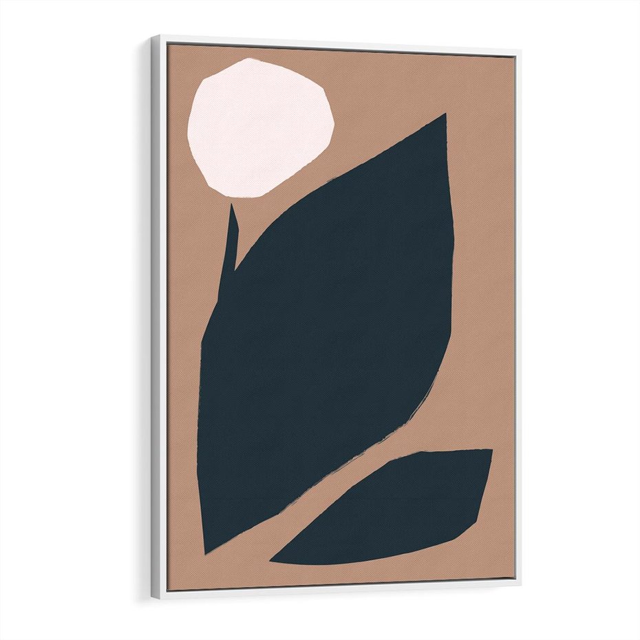 Obraz w ramie 80x120 - Rozkwitająca Wolność Boho - abstrakcyjny obraz, plakat - rama biała