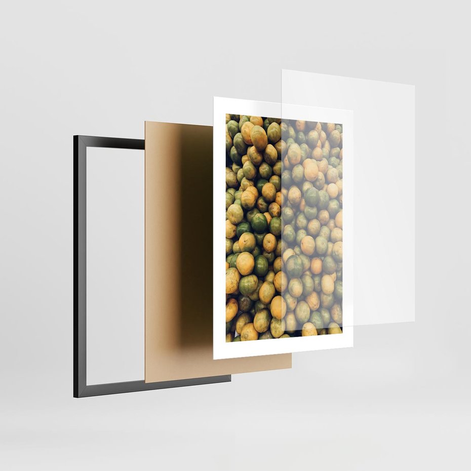 Plakat w ramie 30x40 - Świeżość Cytrusów - cytryny, limonki - rama czarna