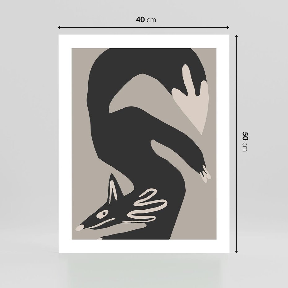 Plakat bez ramy 40x50 - Ekspresja Skandynawskiego Światła - skandynawska sztuka, lis