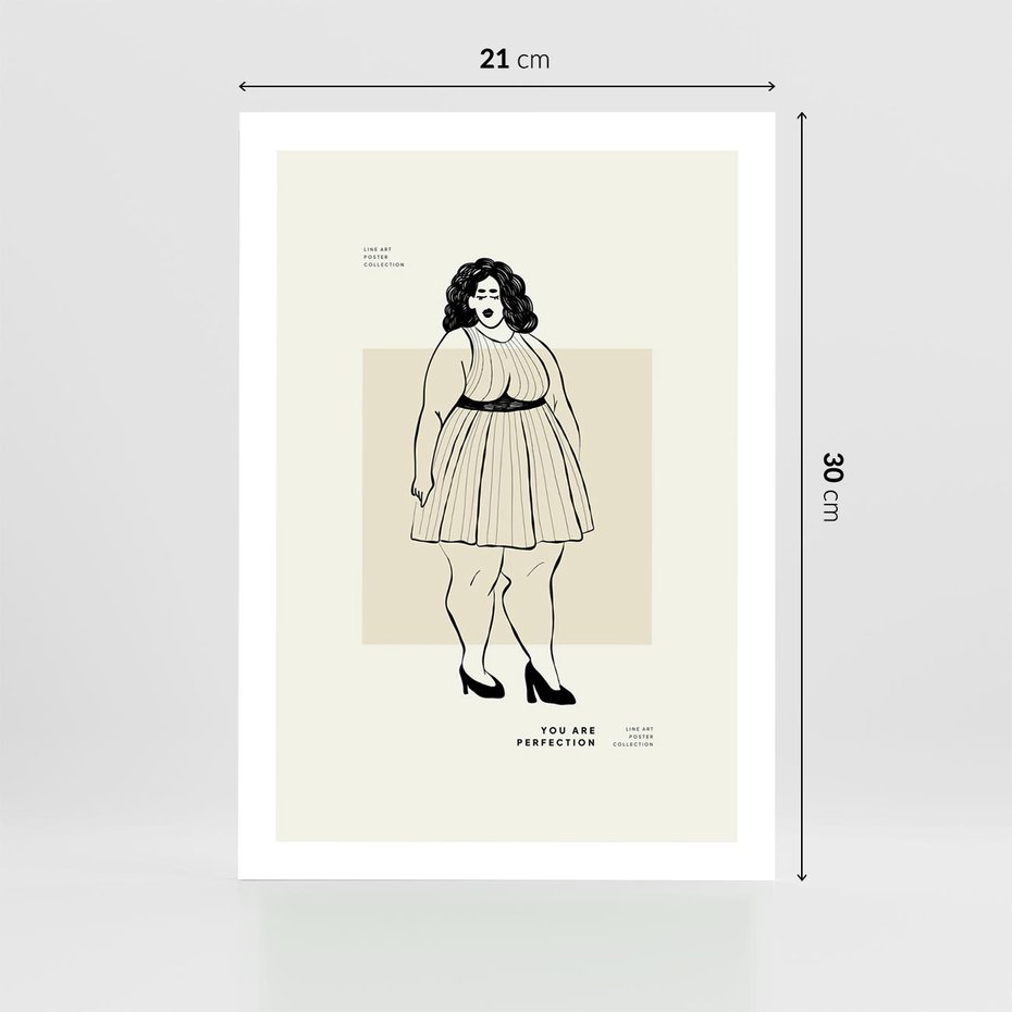 Plakat bez ramy 21x30 - Ekspresja Wewnętrznych Emocji - kobieta, samoakceptacja