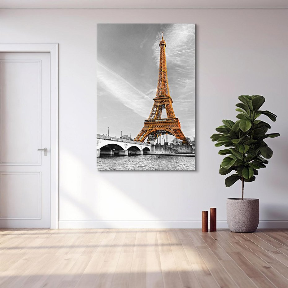 Obraz na płótnie 70x100 - Echa Wieży Eiffla - wieża, Eiffla