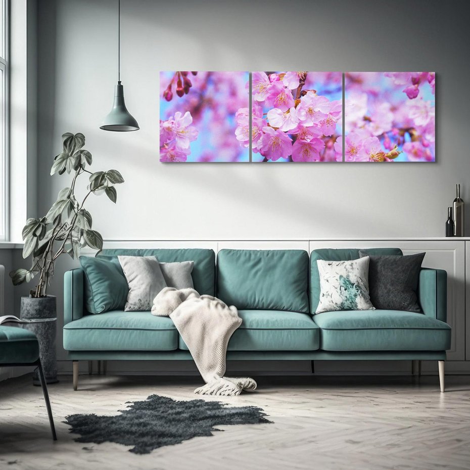 Obraz na płótnie 150x50 - magia kolorów - kwiat, kwiaty