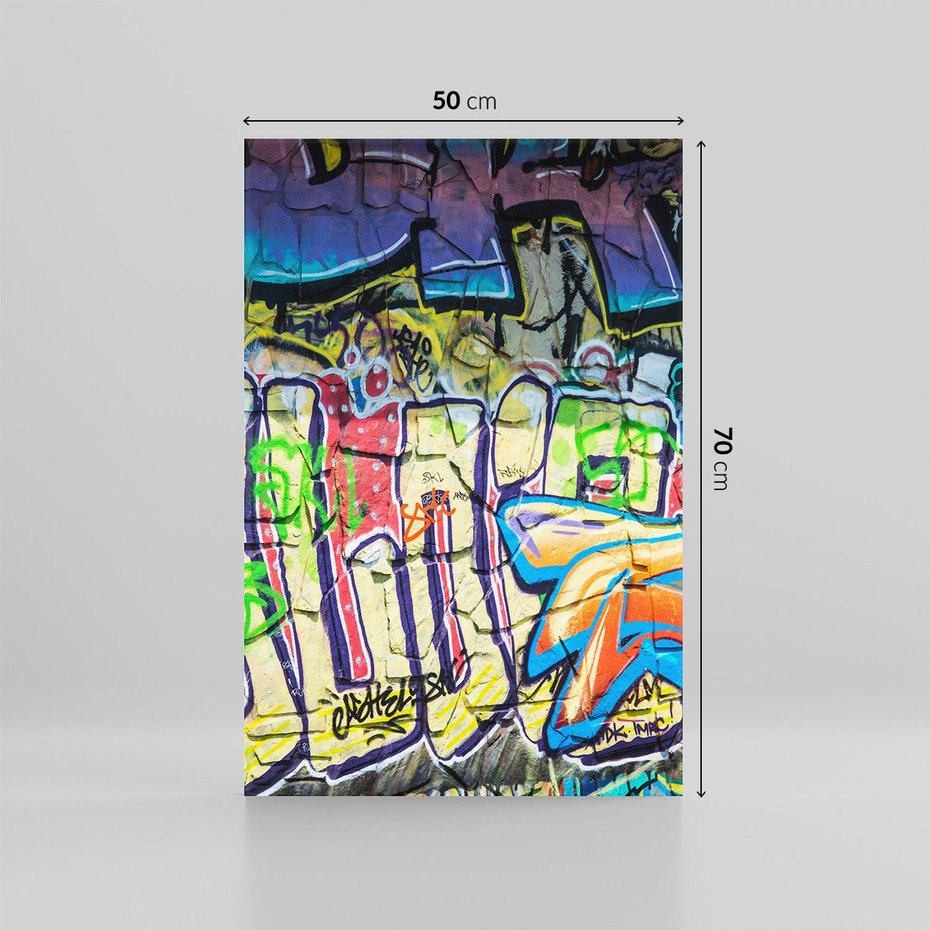 Obraz na płótnie 50x70 - Kolorowy wyraz - graffiti