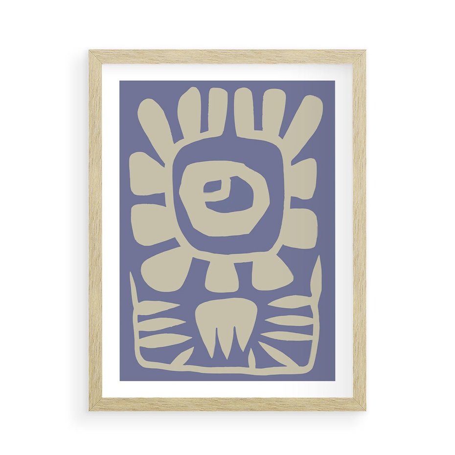 Plakat w ramie 50x70 - Widok Abstrakcyjny - skandynawski styl, plakat - rama drewno