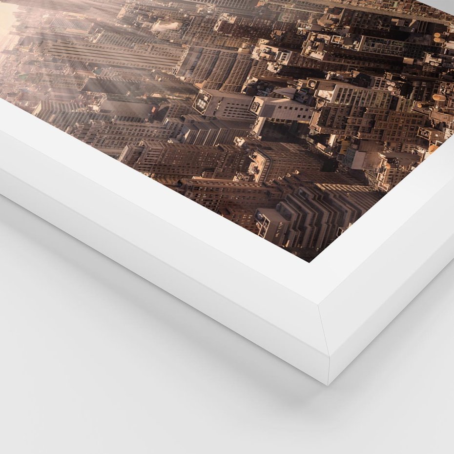 Plakat w ramie 50x70 - Dynamika Nowego Jorku - Nowy Jork, miasto - rama biała