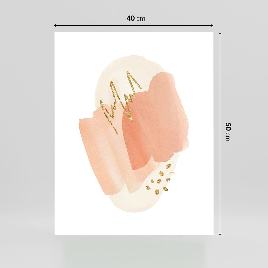 Plakat bez ramy 40x50 - Rozbijające Plamy - abstrakcyjne akwarelowe plamy, minimalizm