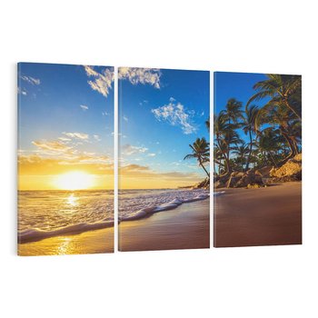 Obraz na płótnie 120x80 - Magia Tropików - zachód słońca,