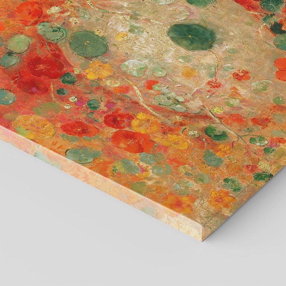 Obraz na płótnie 80x80 - "Nasturcje" (1905) Odilon Redon - Reprodukcja - reprodukcja, obraz na płótnie