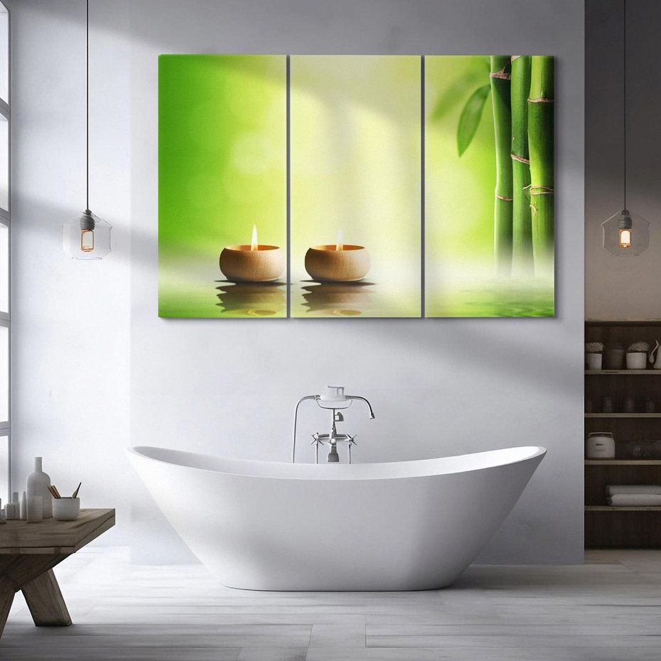 Obraz na płótnie 120x80 - Relaks i Ukojenie - SPA, bambus