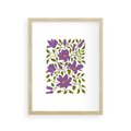 Plakat w ramie 30x40 - Rozmyte Granice - kwiaty, kompozycja - rama drewno