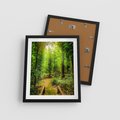 Plakat w ramie 40x50 - Współistnienie z naturą - drzewa, las - rama czarna