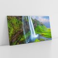 Obraz na płótnie 100x50 - majestat górskiego krajobrazu - wodospad, góry