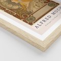 Plakat w ramie 30x40 - Mucha: Reprodukcja i Typografia na Plakacie - reprodukcja, alfons mucha - rama drewno