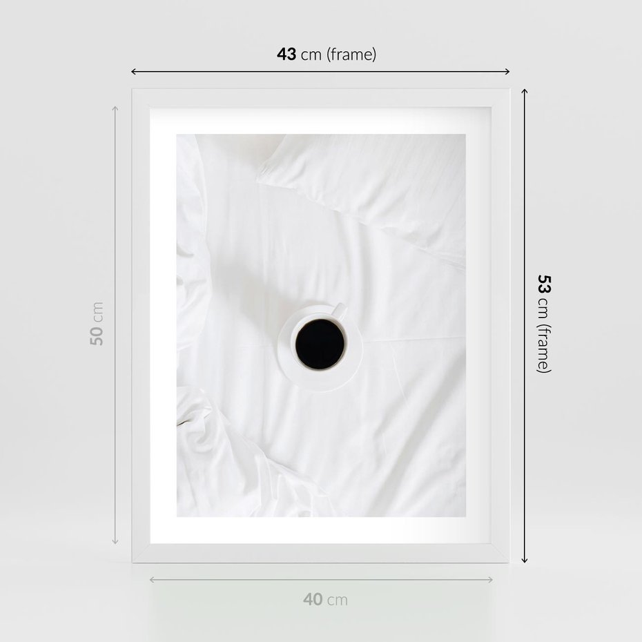 Plakat w ramie 40x50 - Prostota Rytuału - fotografia, minimalizm - rama biała