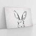 Obraz na płótnie 120x80 - Szkicowany królik w grafice - szkic, królik