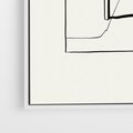 Obraz w ramie 50x70 - Poezja światła i cienia - nowoczesna sztuka, minimalistyczny styl - rama biała