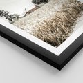 Plakat w ramie 40x50 - Idylliczna Zima - zima, krajobraz zimowy - rama czarna