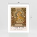 Plakat bez ramy 30x40 - Mucha: Reprodukcja i Typografia na Plakacie - reprodukcja, alfons mucha