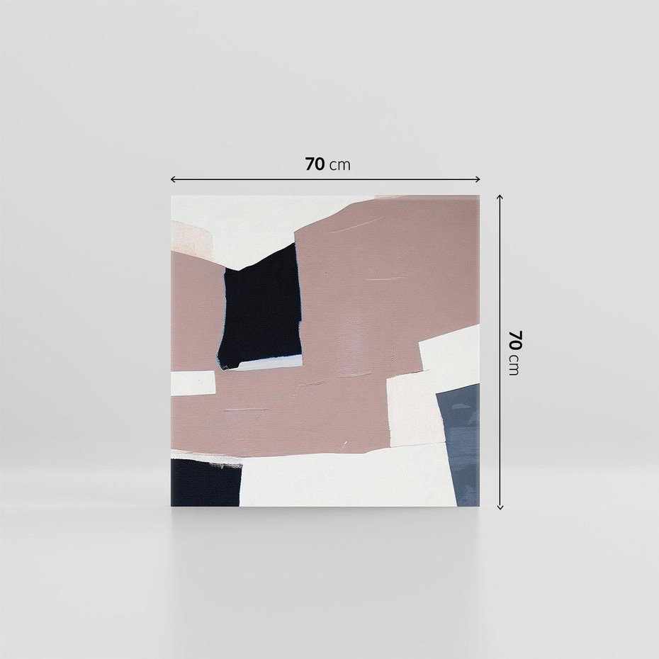 Obraz na płótnie 70x70 - Wyrażona cisza abstrakcji - abstrakcyjne, nieregularne kształty