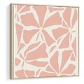 Obraz w ramie 80x80 - Akwarelowe Promienie - abstrakcyjne boho kwiaty, kompozycja - rama drewno