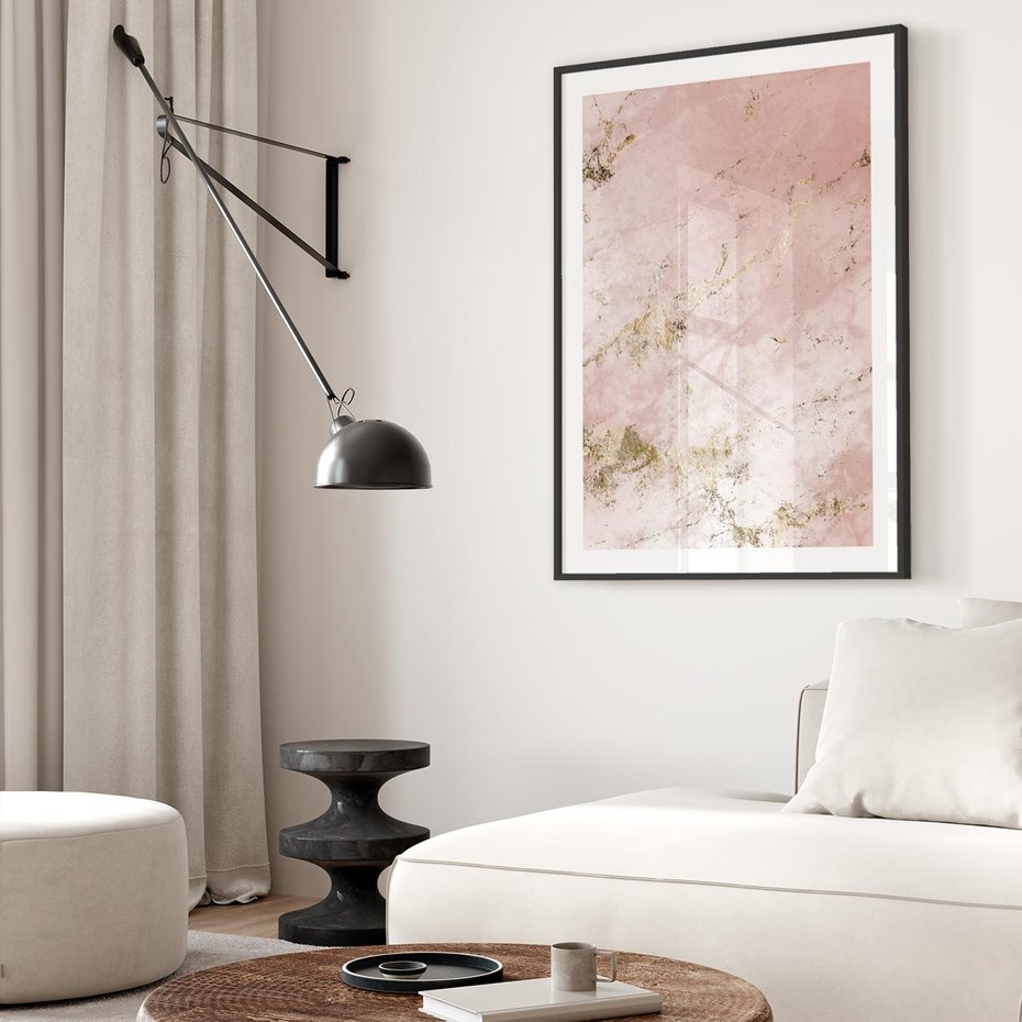 Plakat bez ramy 40x50 - Piękno w Szczegółach - marmur, złoto