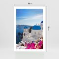 Plakat bez ramy 50x70 - Perspektywa na Santorini - Santorini, perspektywa