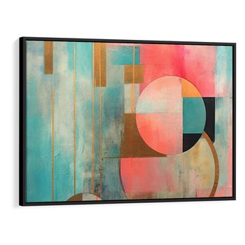 Obraz w ramie 70x50 - Abstrakcyjny Bałagan - abstrakcja, obraz olejny - rama czarna