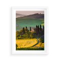 Plakat w ramie 50x70 - Pejzaż w perspektywie - pejzaż, perspektywa - rama biała