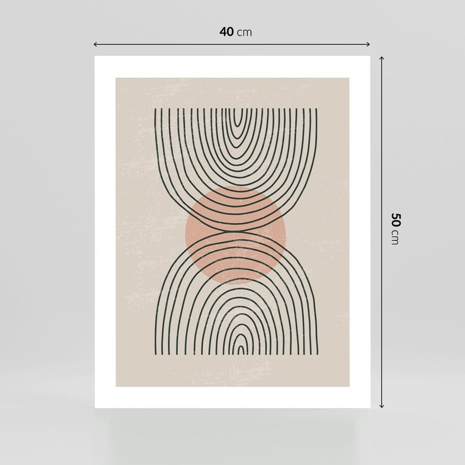 Plakat bez ramy 40x50 - Nowy Rytuał - abstrakcyjna sztuka, boho kształty