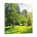 Obraz na płótnie 40x40 - Ogród: urok drzew i roślinności - ogród, drzewa