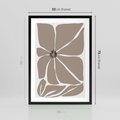 Plakat w ramie 50x70 - Złudne Zmysły - abstrakcyjny kwiat, beże i brązy - rama czarna