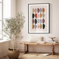 Plakat bez ramy 21x30 - Granice Boho - abstrakcyjny obraz, geometryczna kompozycja