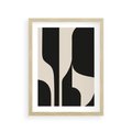 Plakat w ramie 30x40 - Abstrakcyjne Linie - boho plakat, rycina - rama drewno