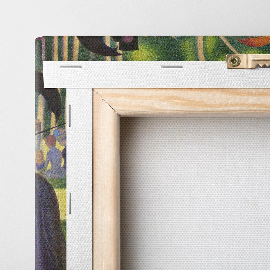 Obraz na płótnie 120x80 - "Niedziela na La Grande Jatte" (1884) Georges Seurat - Reprodukcja - reprodukcja, obraz na płótnie