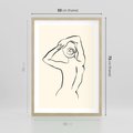 Plakat w ramie 50x70 - Tajemniczy Rytm - kobieta, posąg - rama drewno