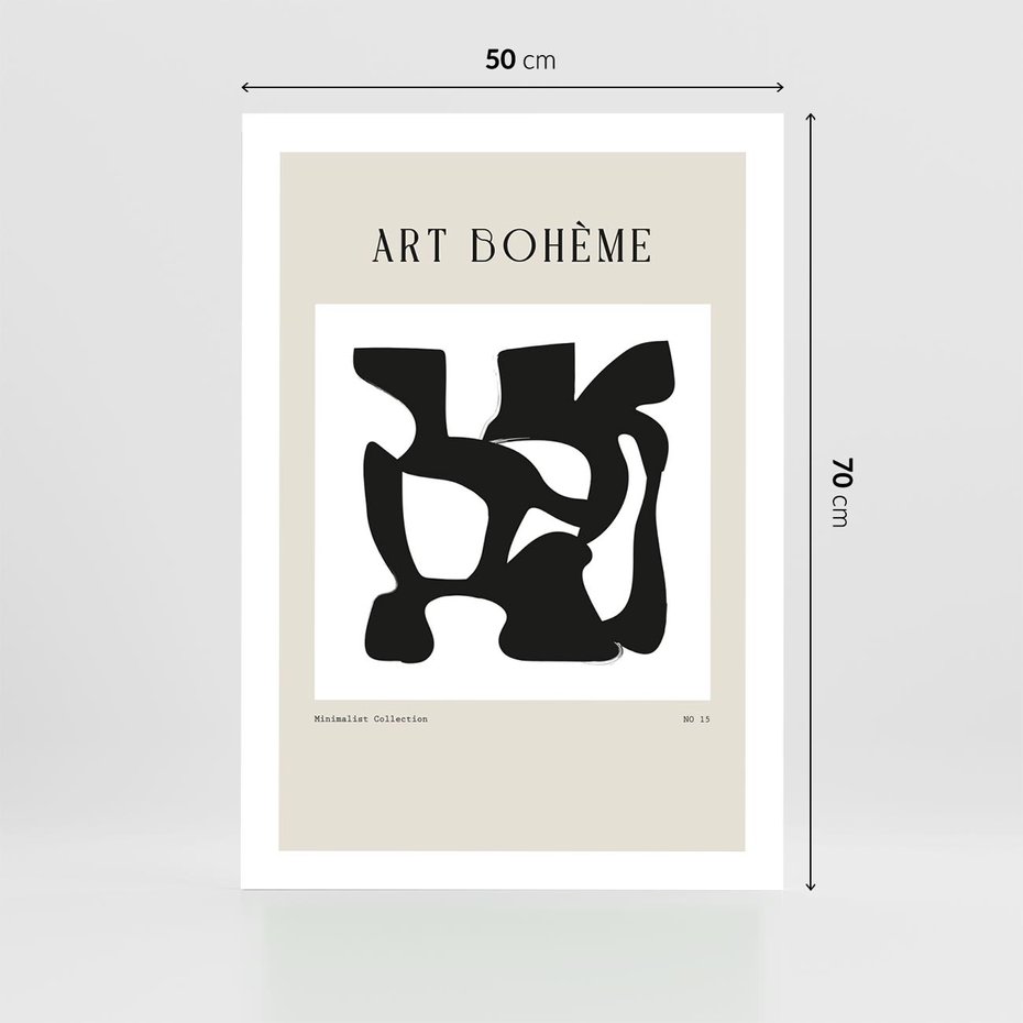 Plakat bez ramy 50x70 - Boho Szepty - boho plakat, minimalizm